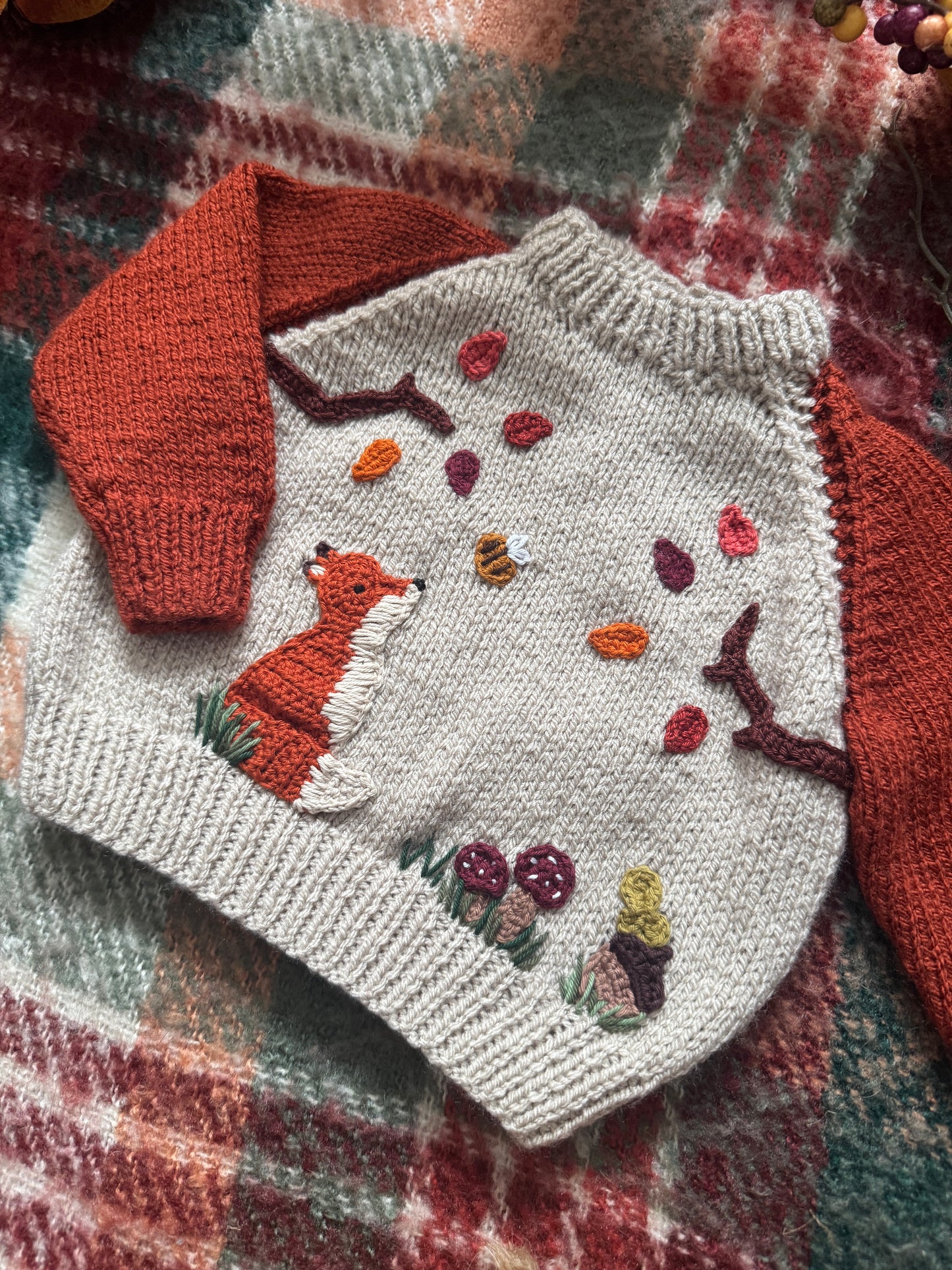 0-6m Autumn Fox Jumper