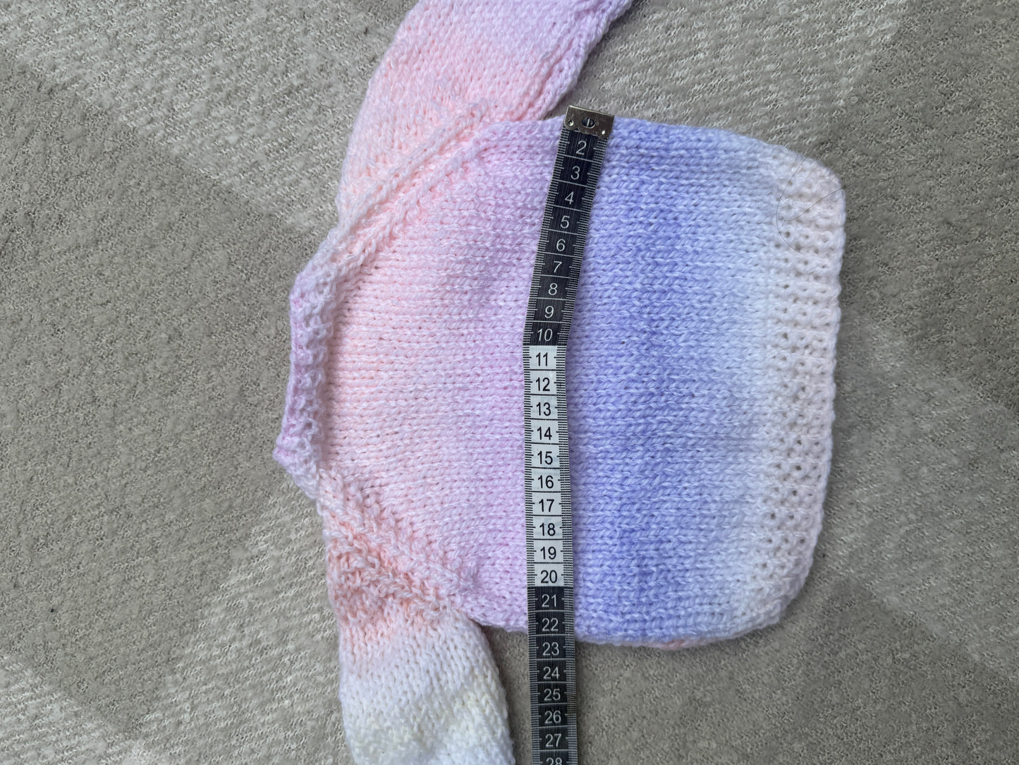 0-1m pastel rainbow cardigan