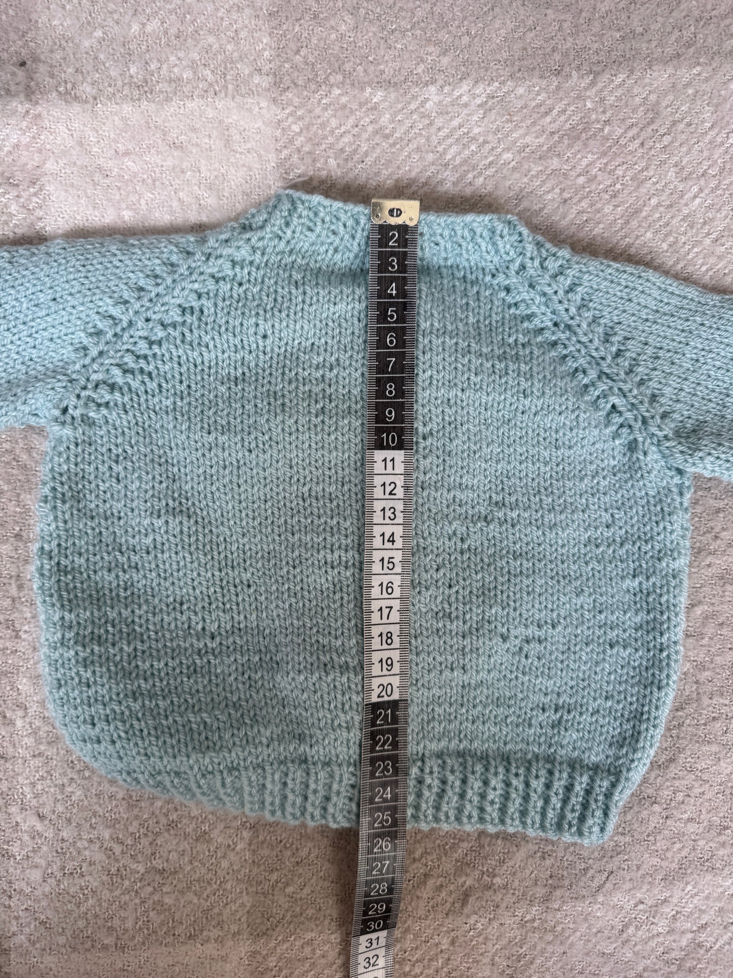 3-6m duck egg cardigan