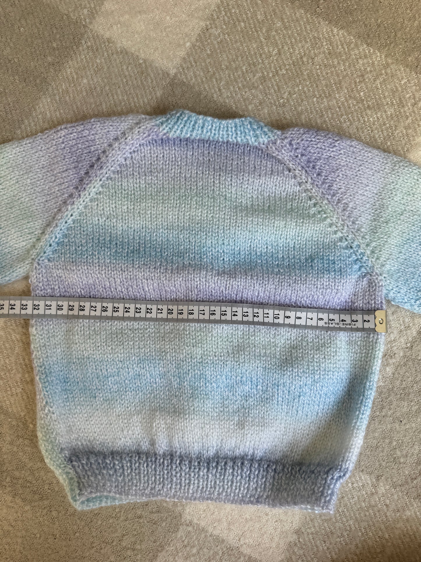 1-2 years blue rainbow cardigan