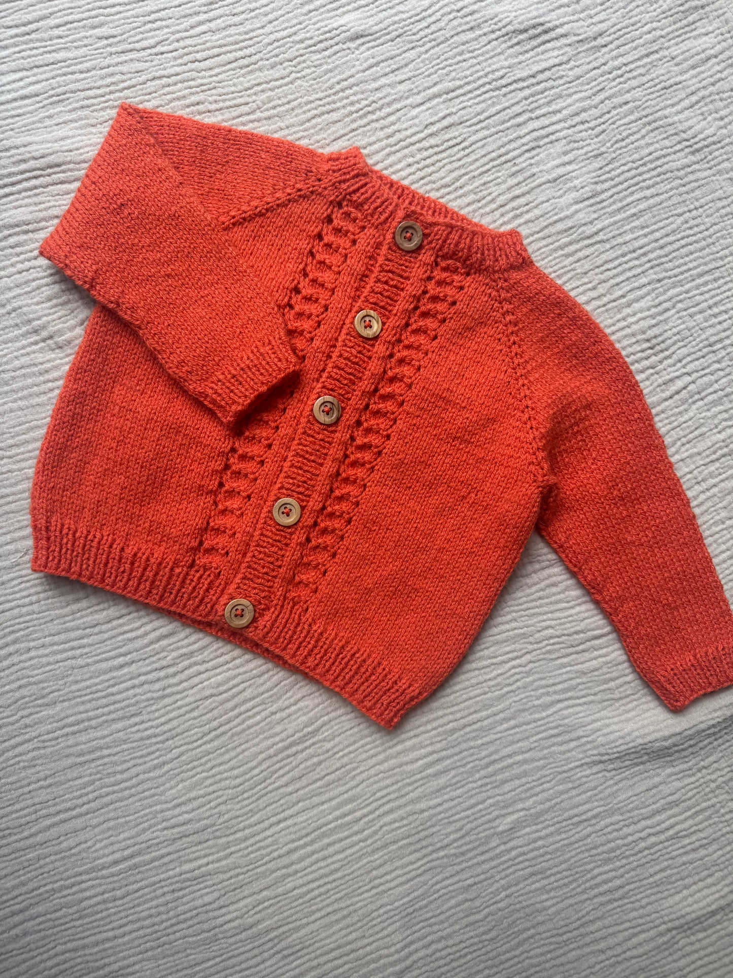 6-12m burnt orange  cardigan