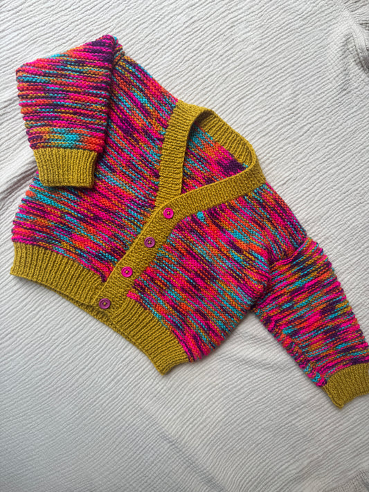 2-4 years slouchy multi cardigan