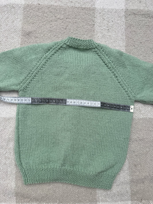 2-3 years pale sage cardigan