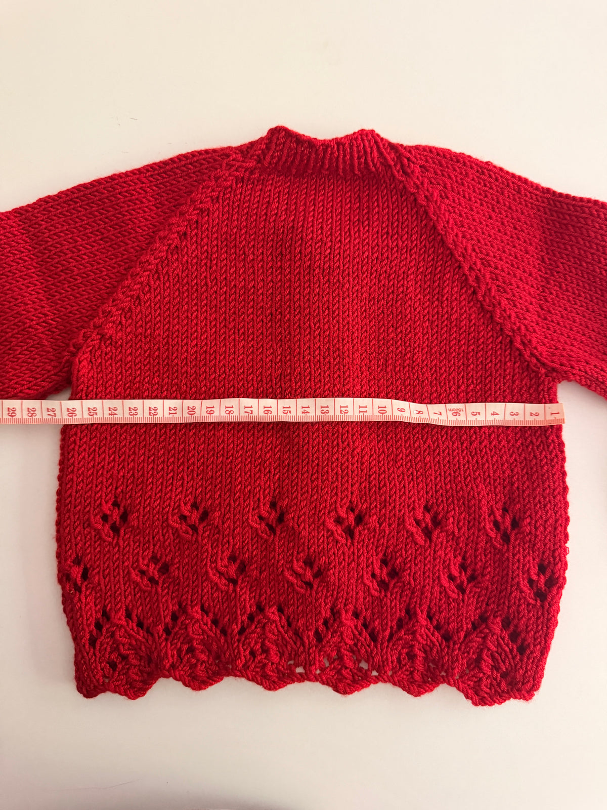 6-9m scarlet red cardigan