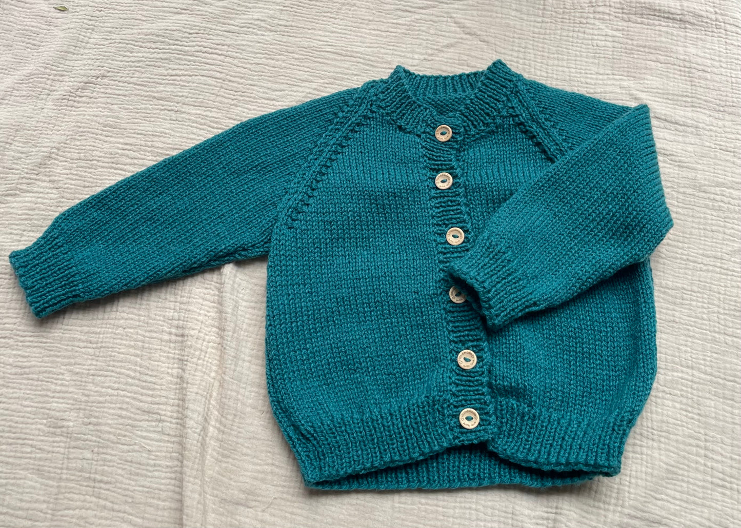 1-2 years teal cardigan