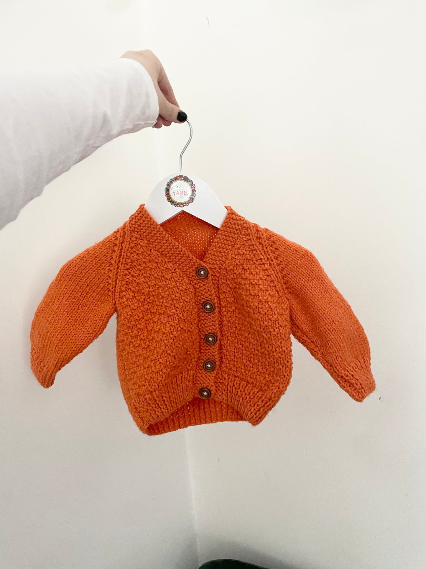 0-3m orange cardigan