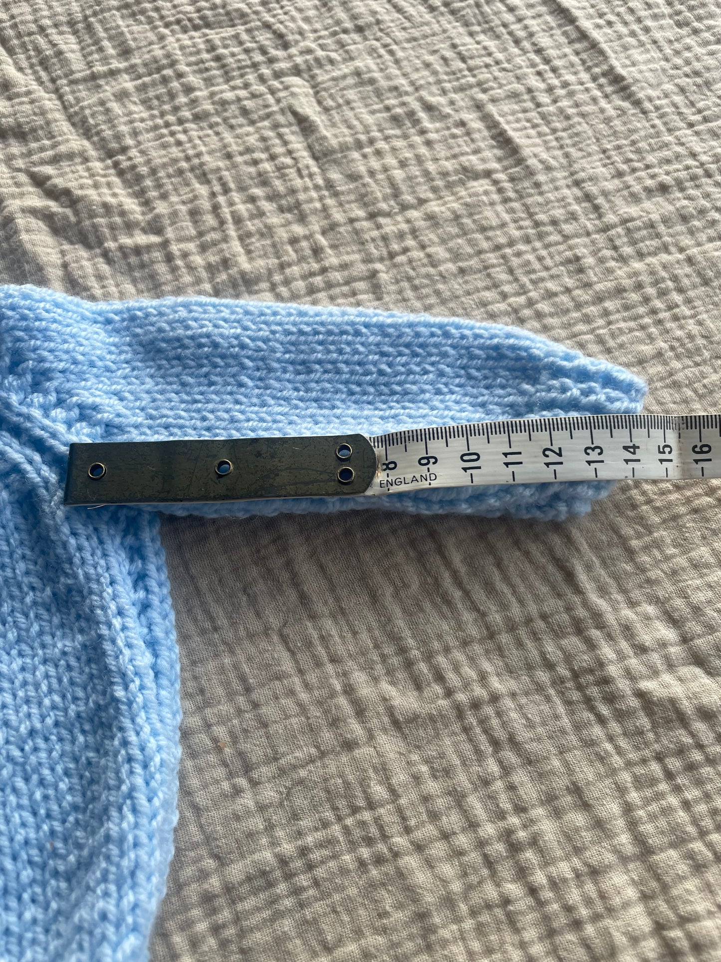 Newborn pastel blue cardigan