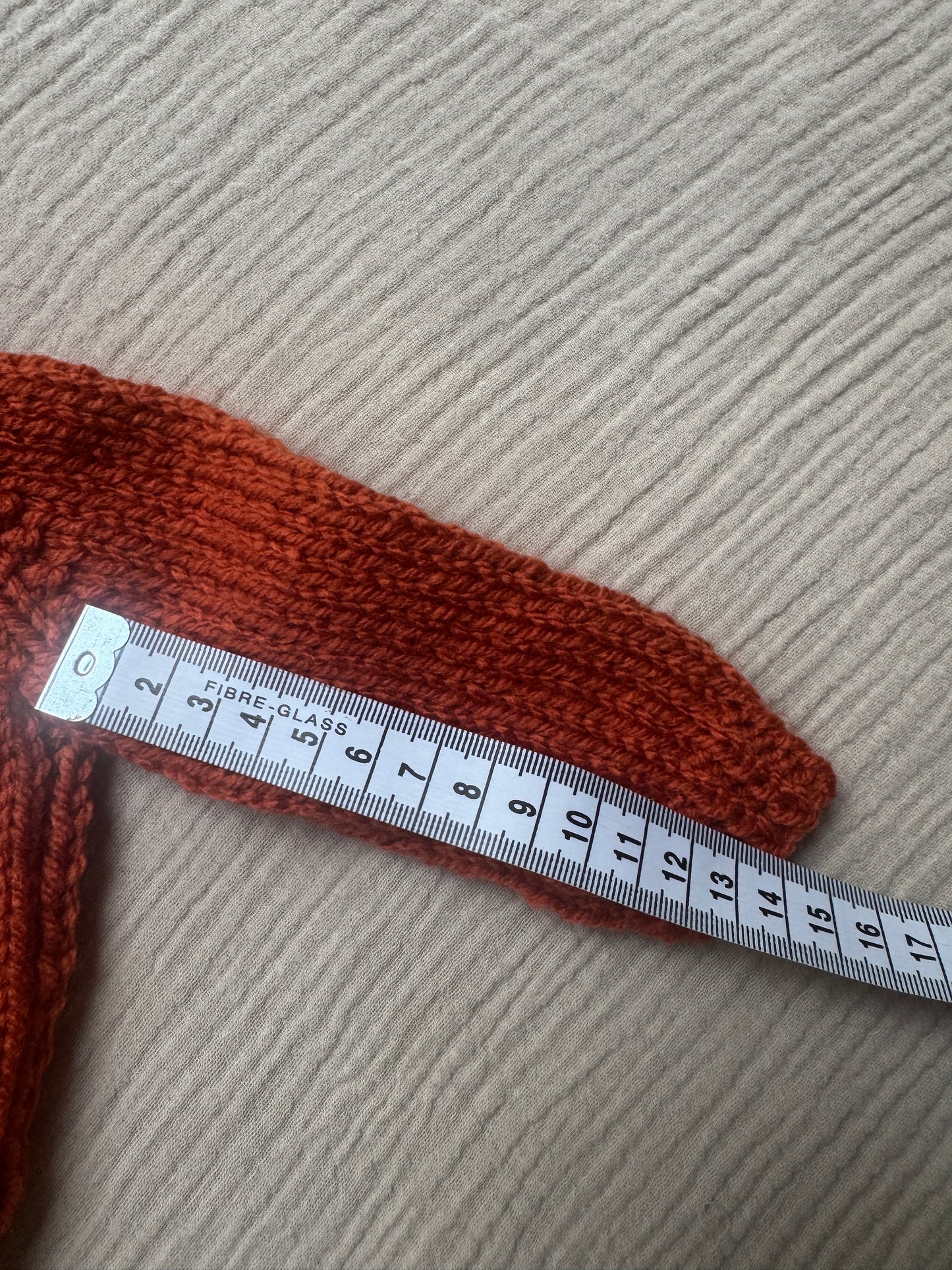 0-3m rust cardigan
