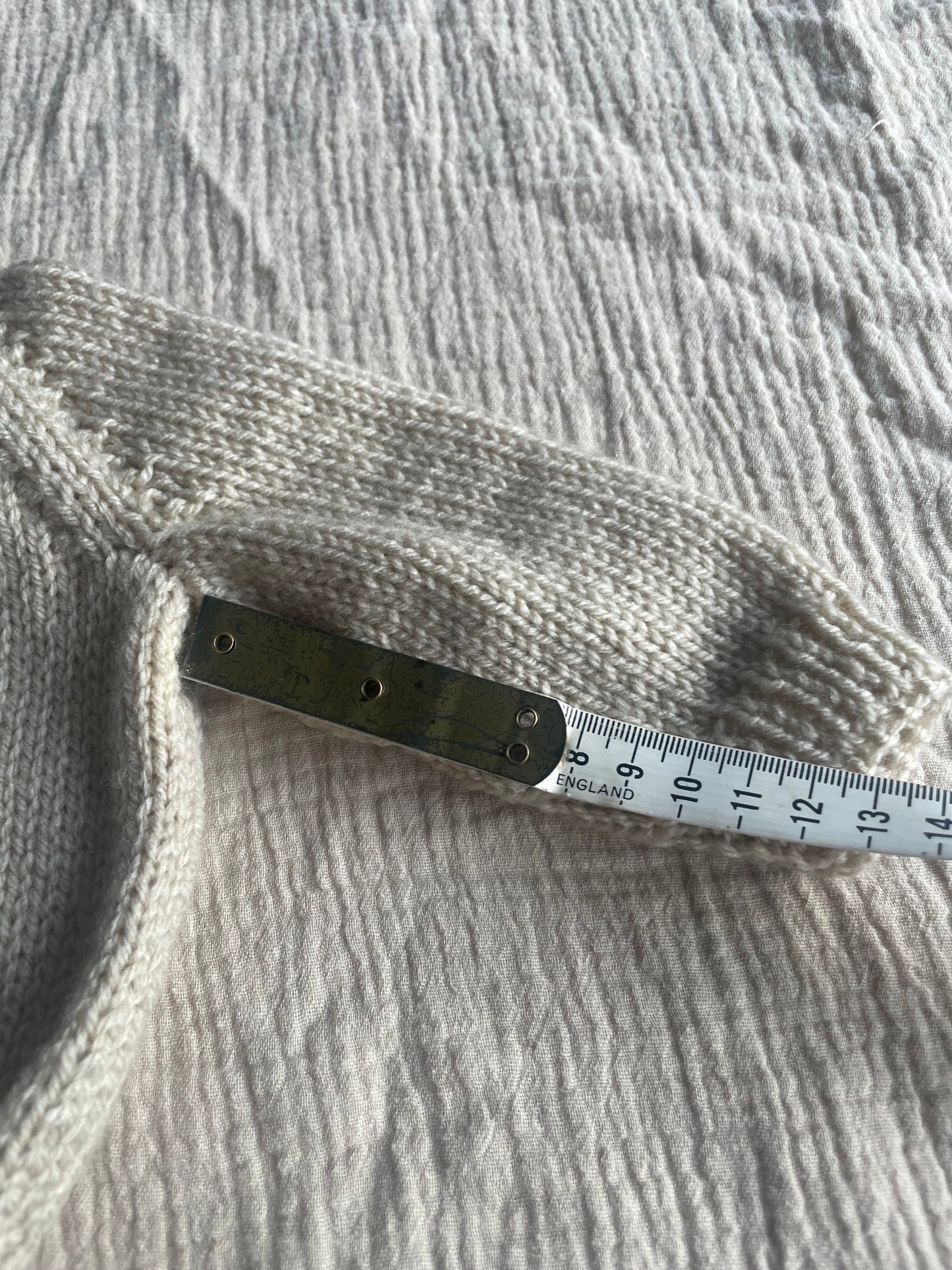 0-1 month parchment cardigan