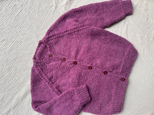 3-4 years light burgundy cardigan