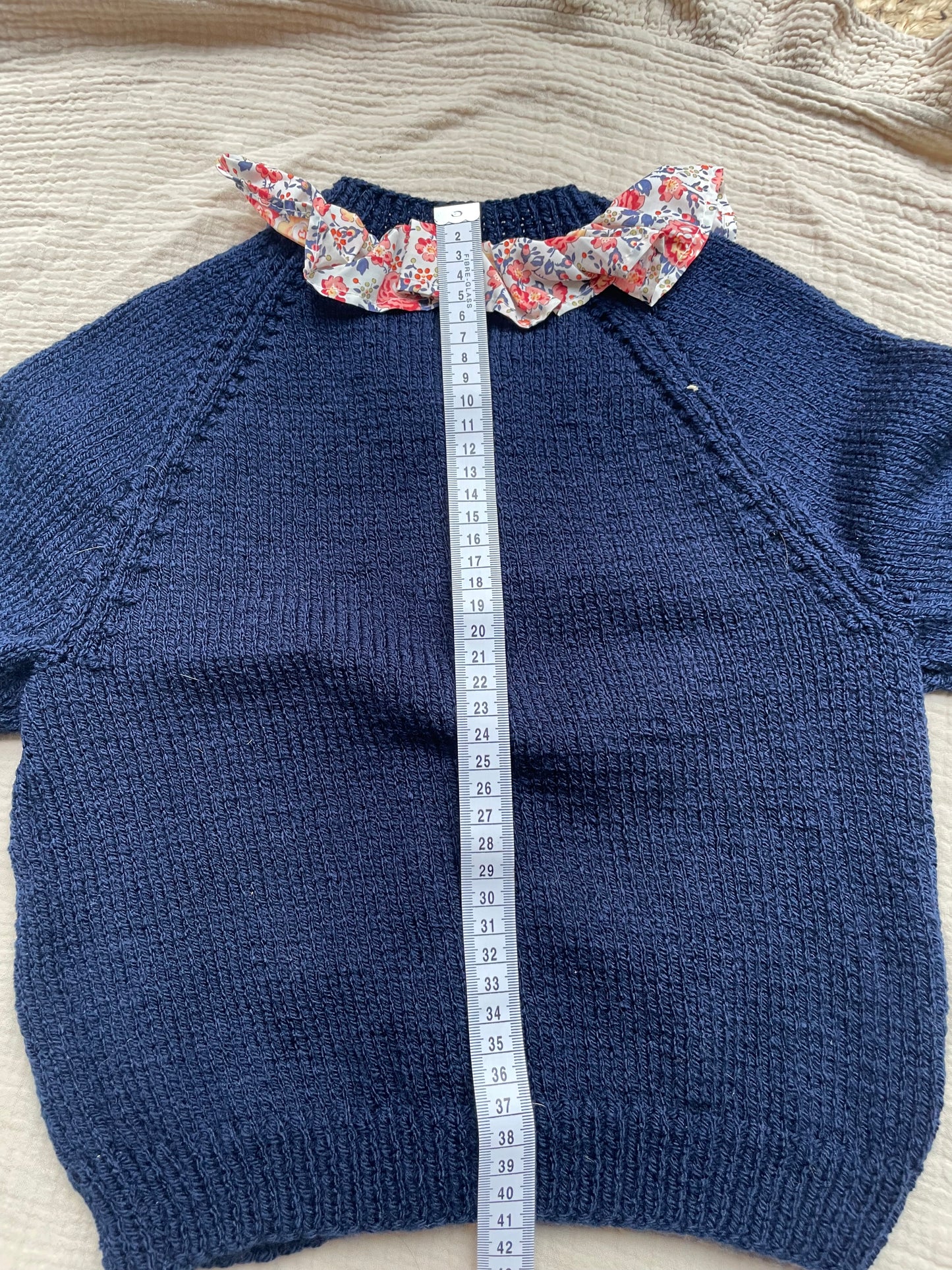 3-4 years midnight cardigan with liberty collar