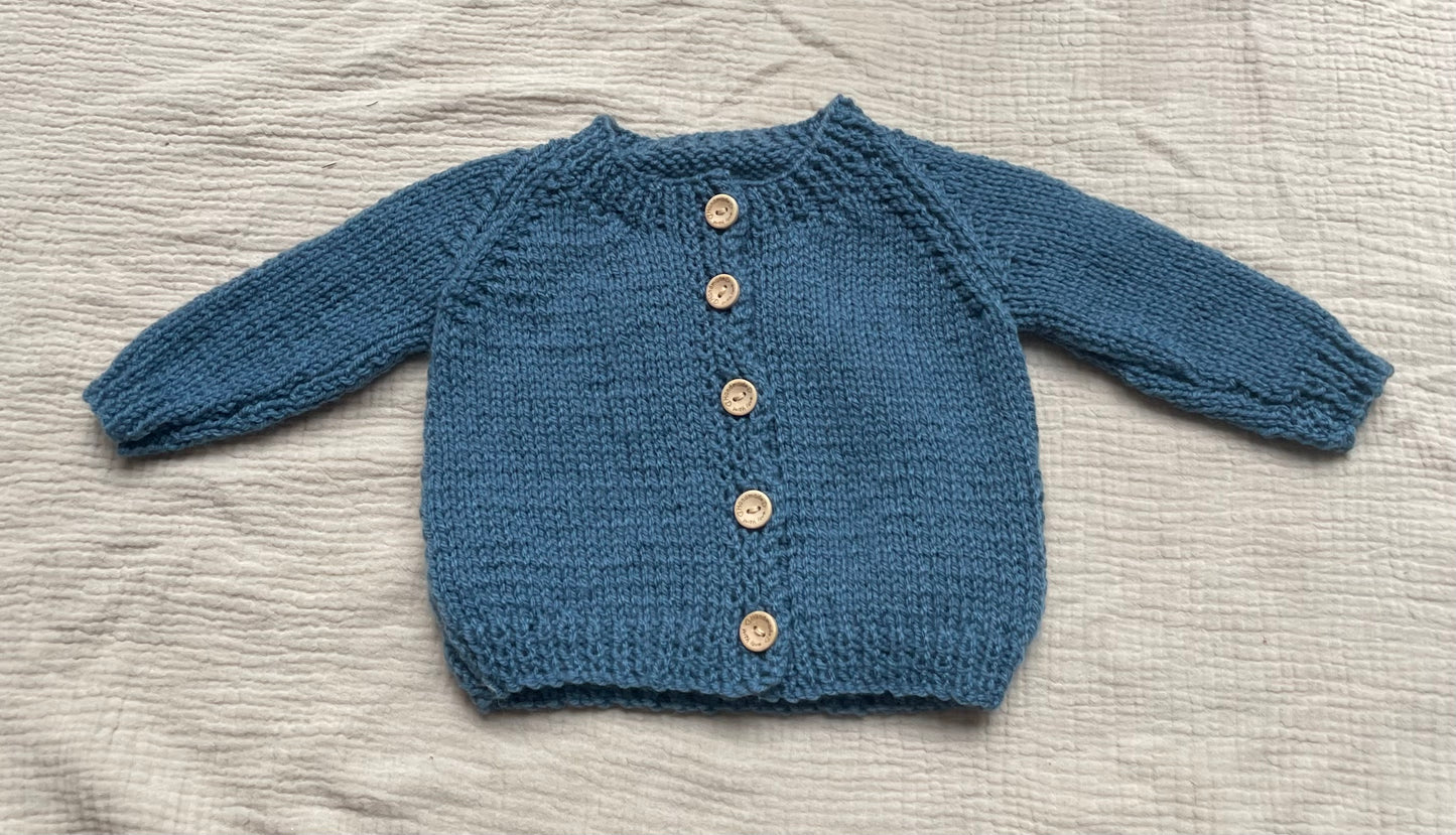 3-6m petrol cardigan