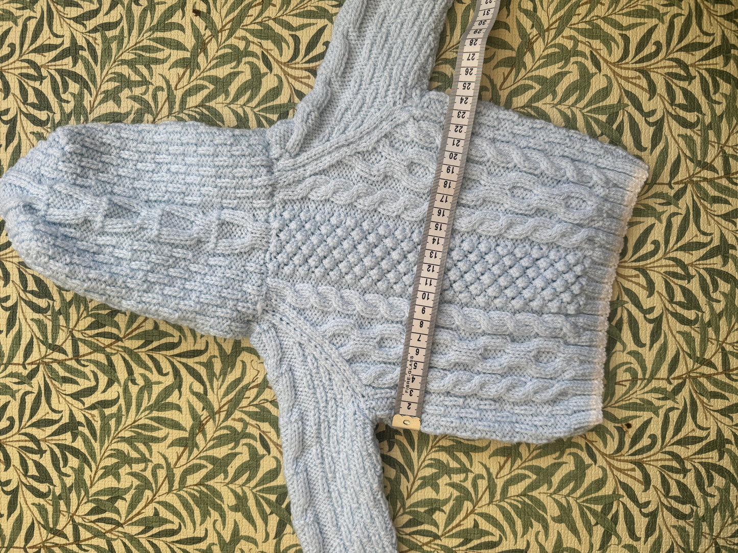 3-6m blue hooded cardigan