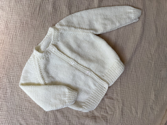 6-12m cream cardigan
