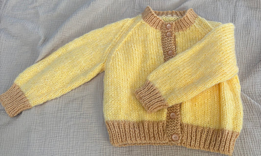 3-4 years yellow cardigan