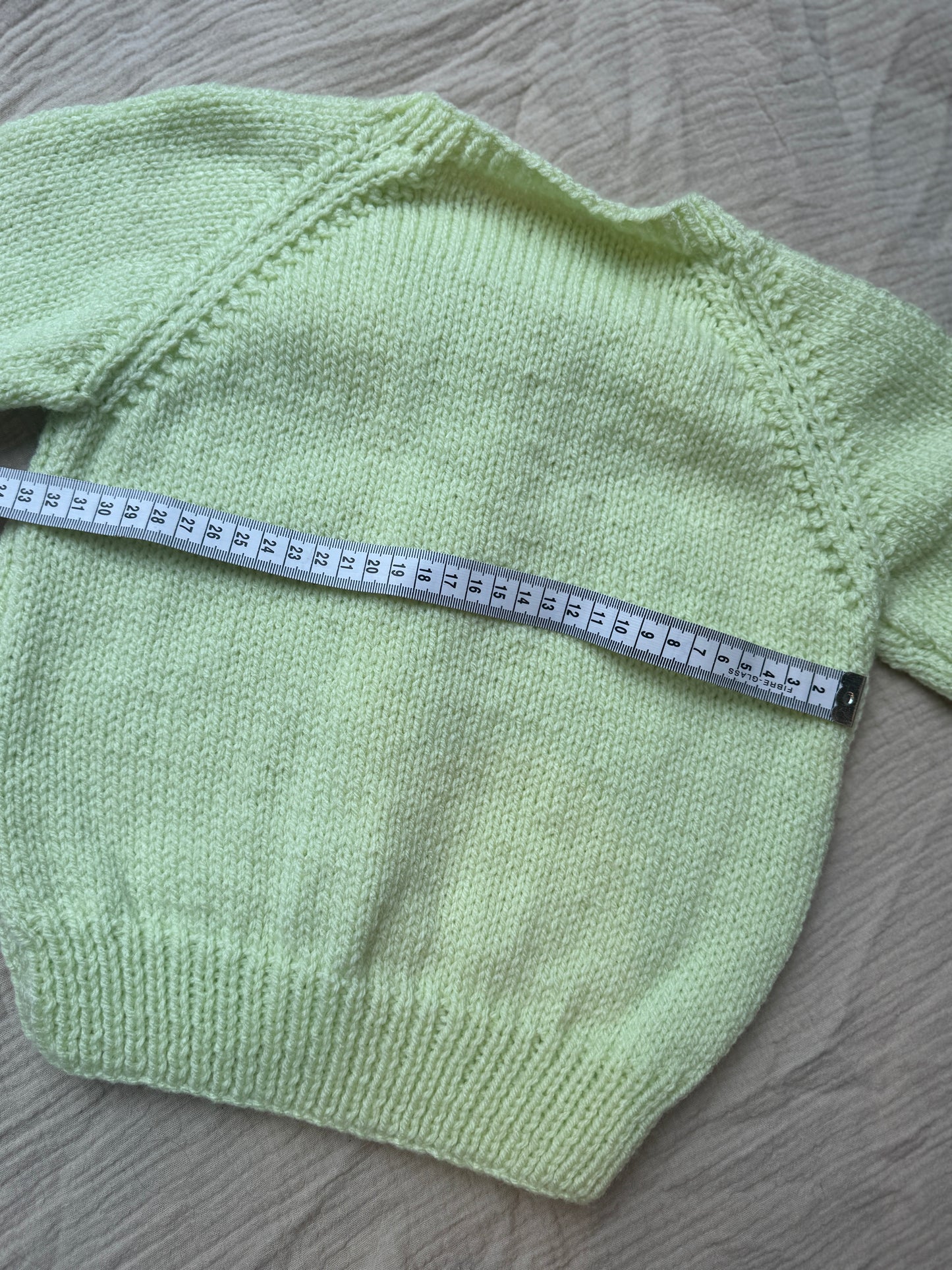 1-2 years pistachio green cardigan