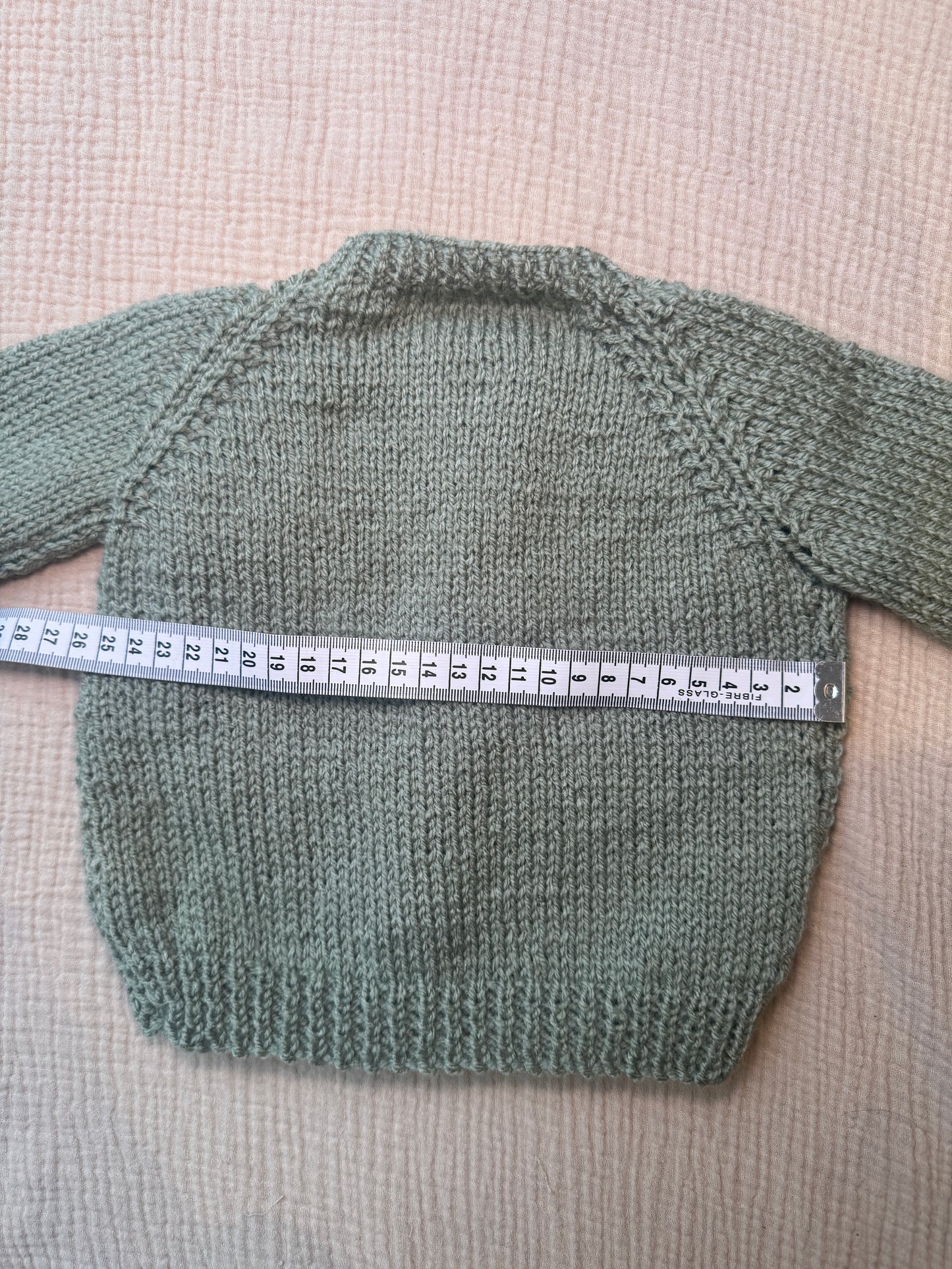 3-6m pale sage cardigan