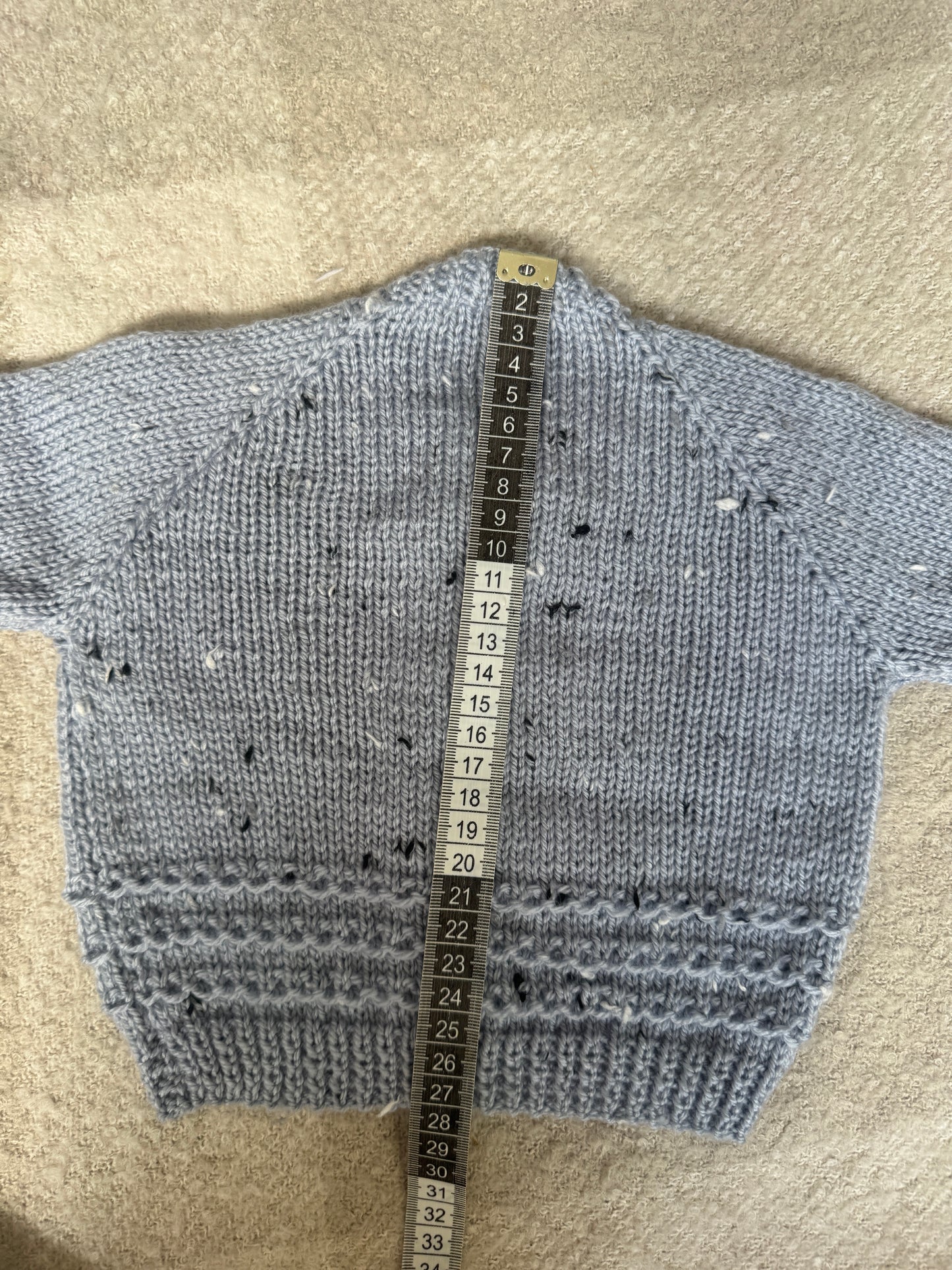 3-6m pale blue fleck cardigan