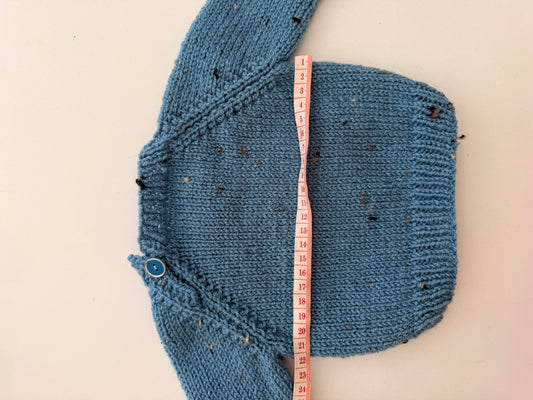 0-3m blue fleck jumper