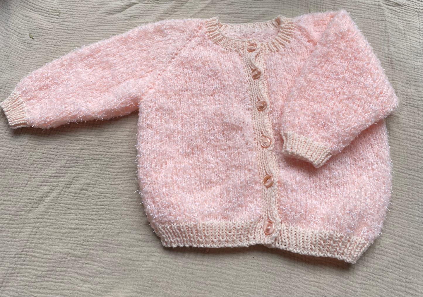 2-3 years fuzzy peach cardigan