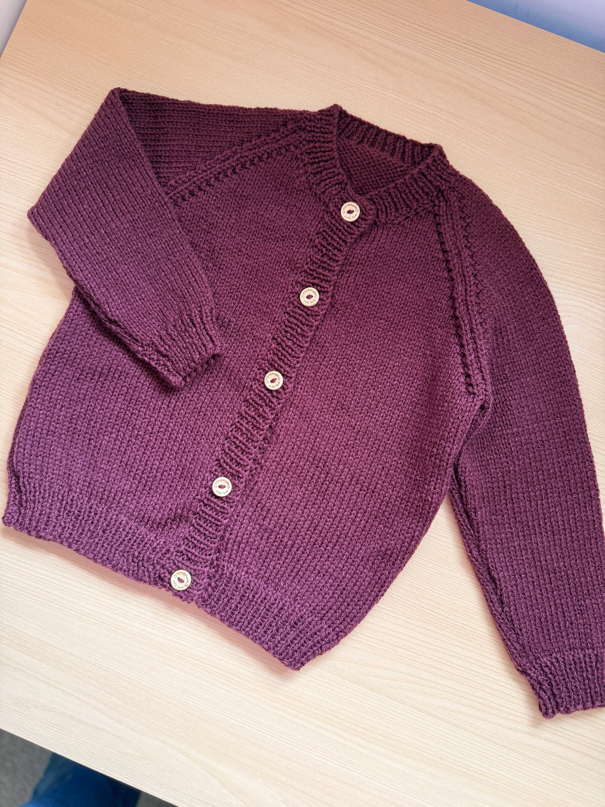 2-4 years aubergine cardigan
