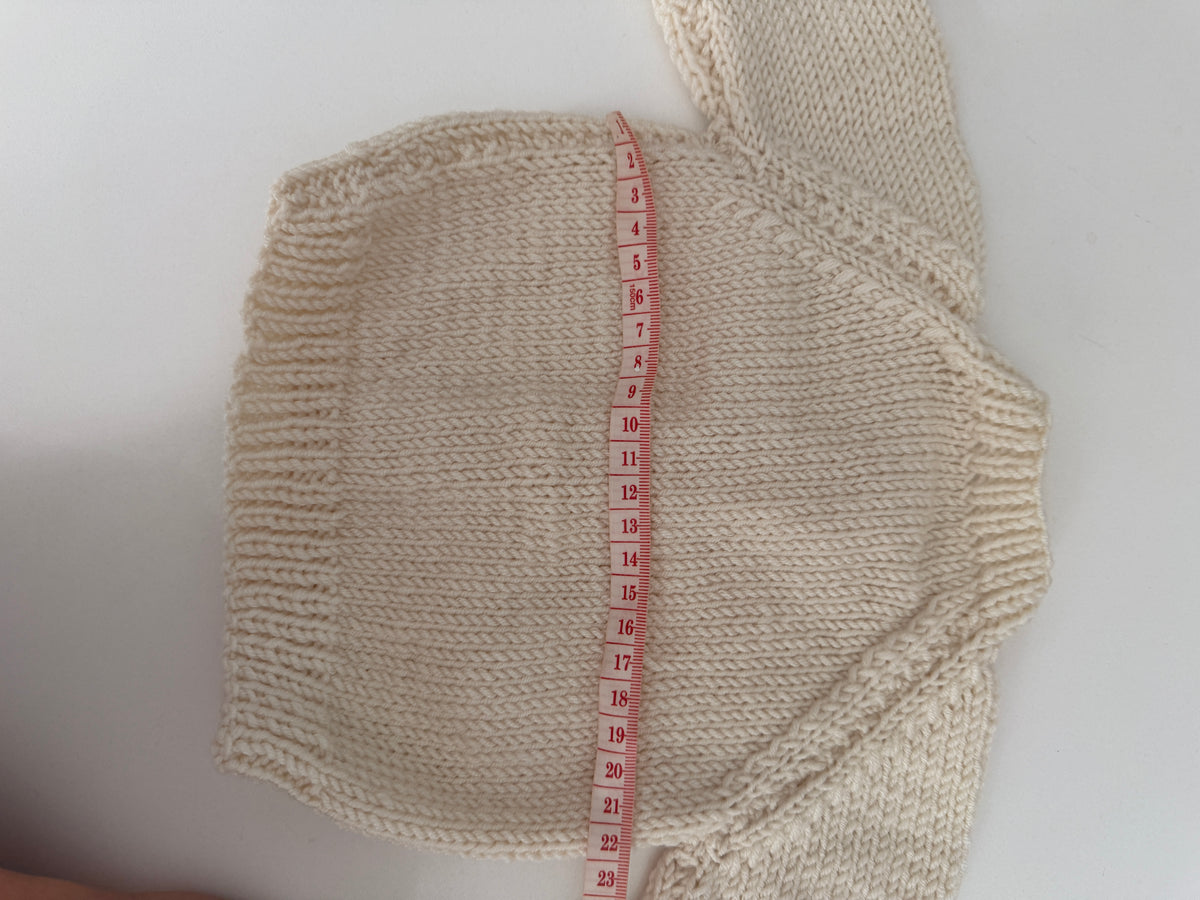 0-1m cream cardigan