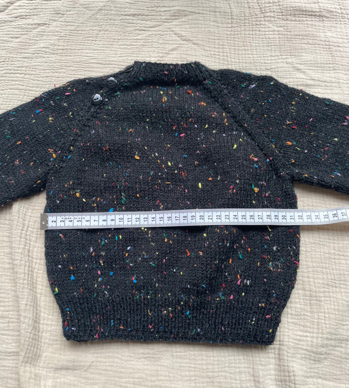 1-2 years black multi-coloured fleck jumper