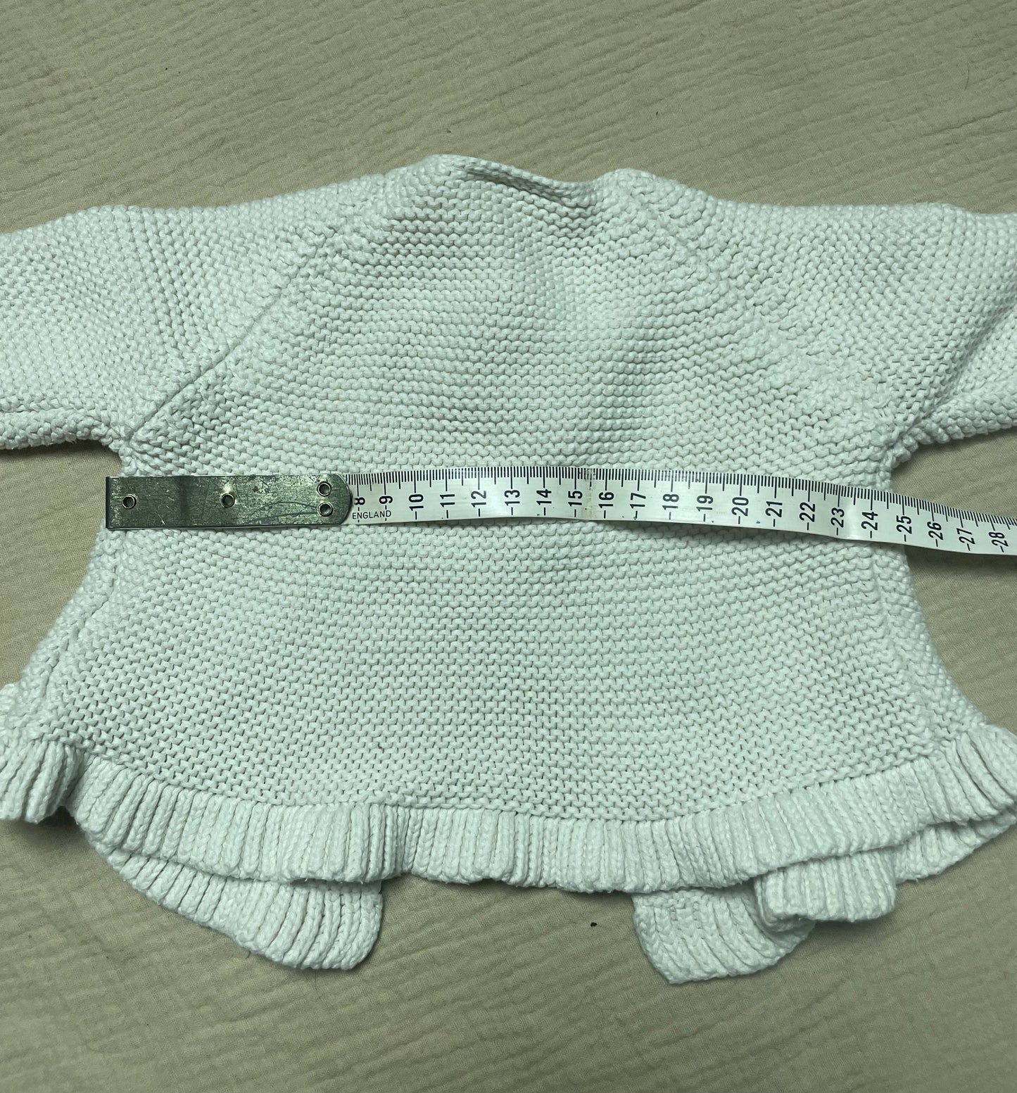 0-3m white cardigan