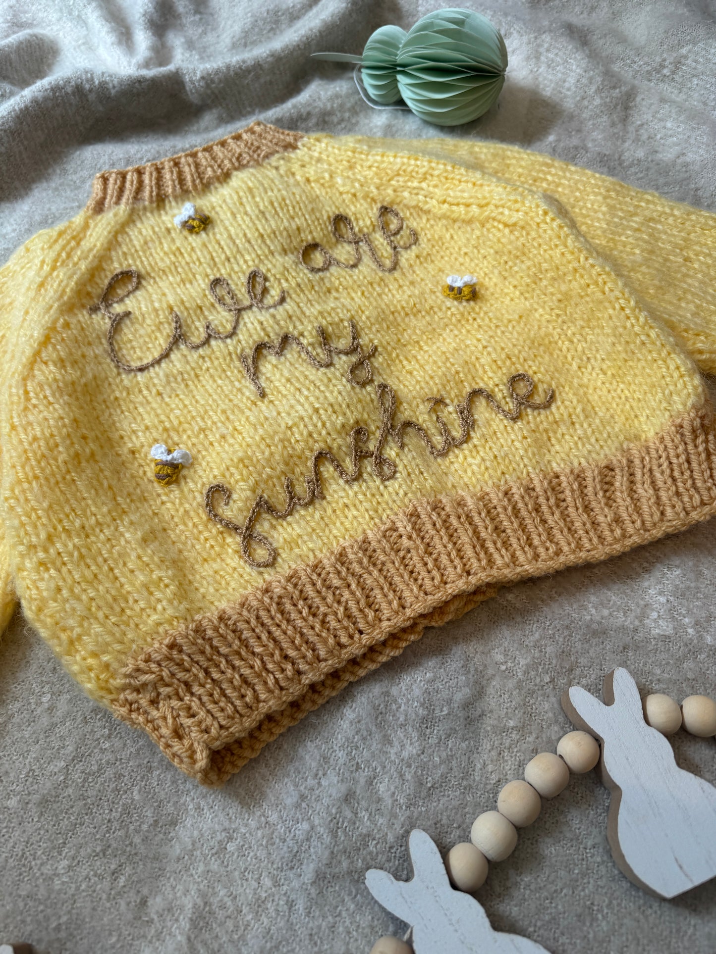 Ewe are my sunshine 3-4 years cardigan