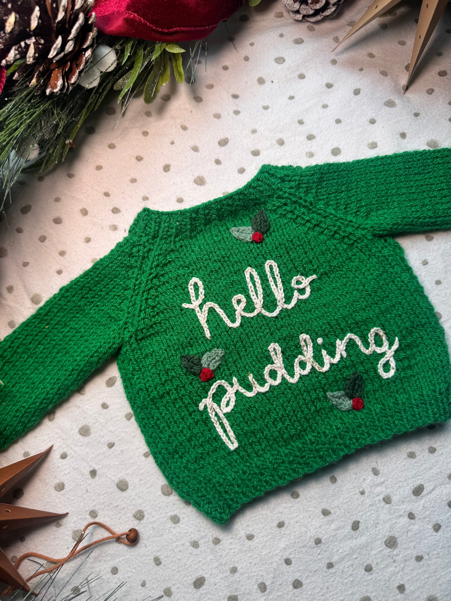 ‘hello pudding’ 0-1m cardigan