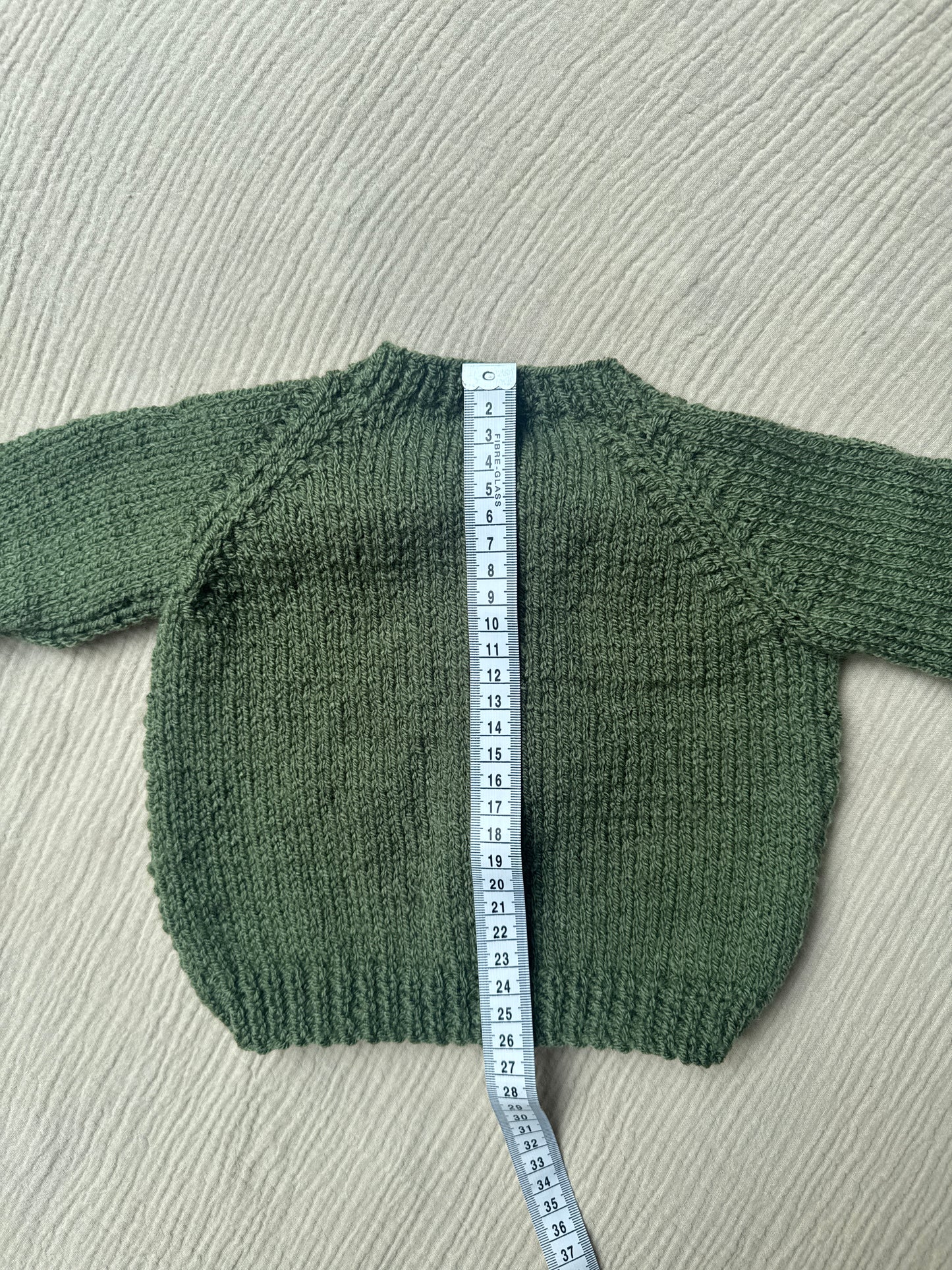 3-6m khaki green cardigan