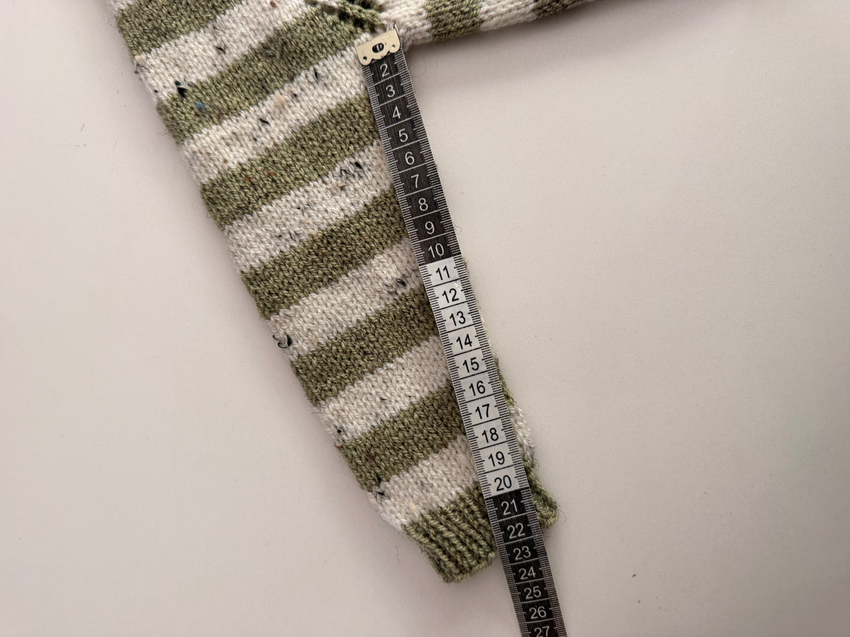 1-2 years green and cream fleck stripe cardigan