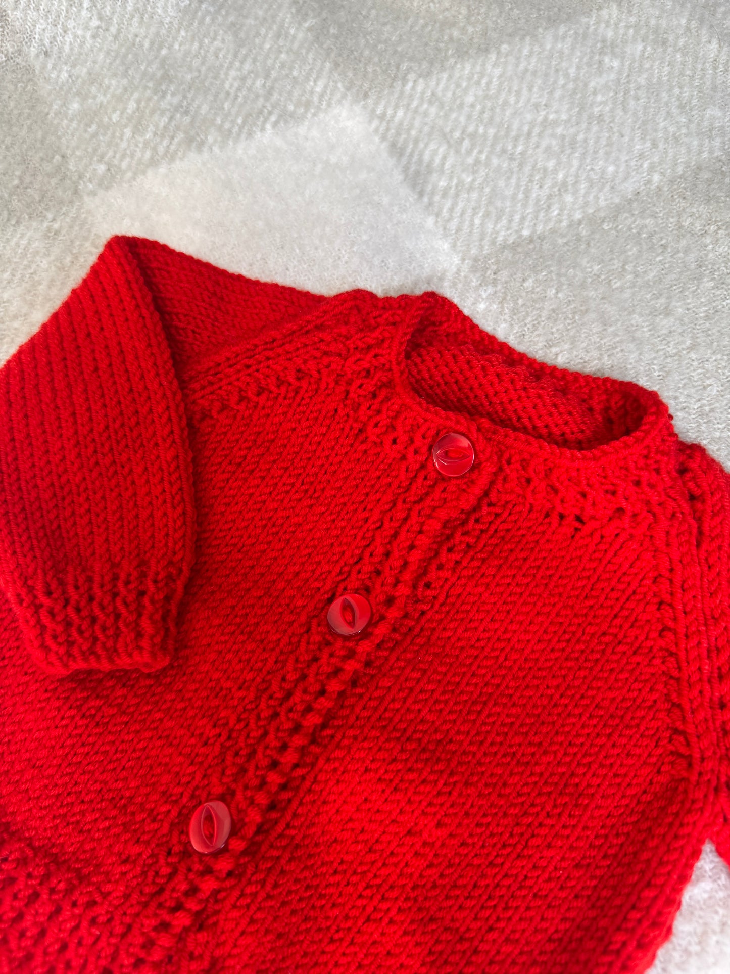 0-3m red cardigan