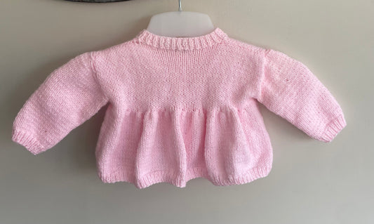 6-12 months light pink and iridescent cardigan