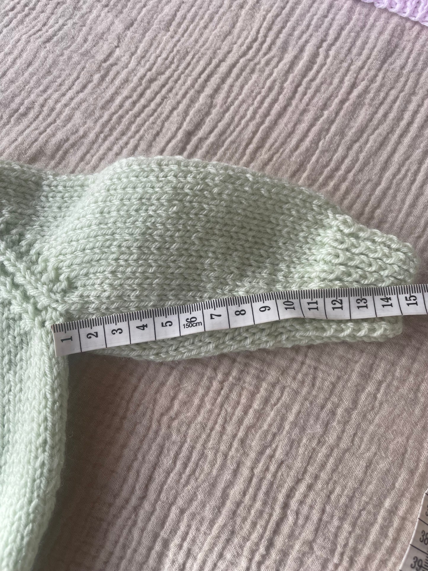 small 0-3m pistachio cardigan