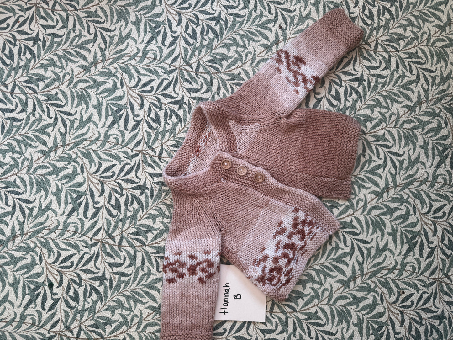 0-3m brown pattern cardigan