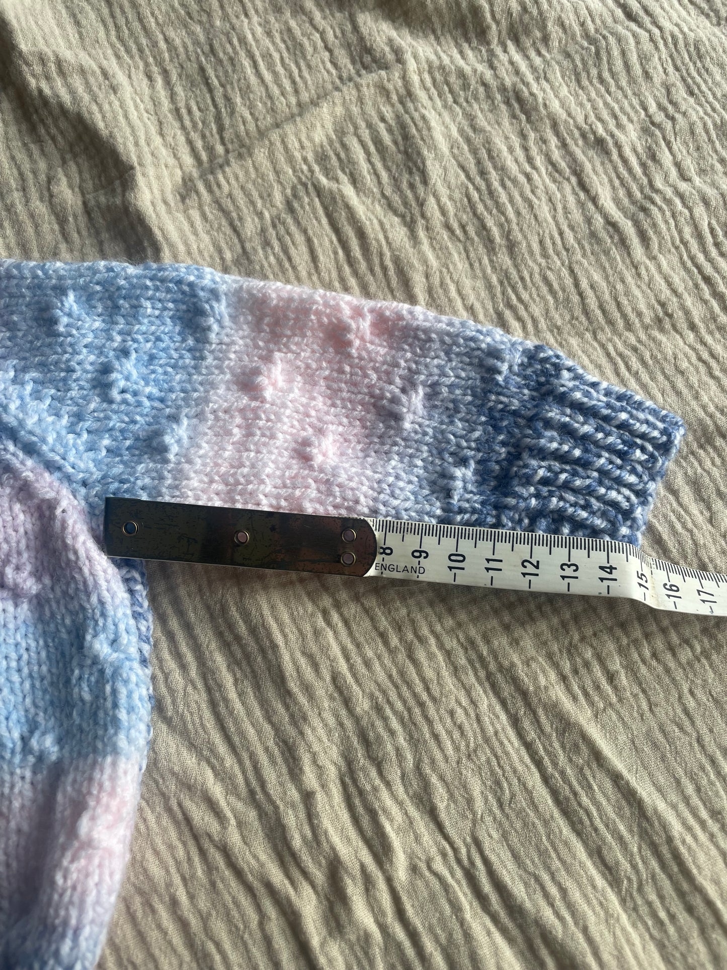 3-6m pink and blue ombré cardigan