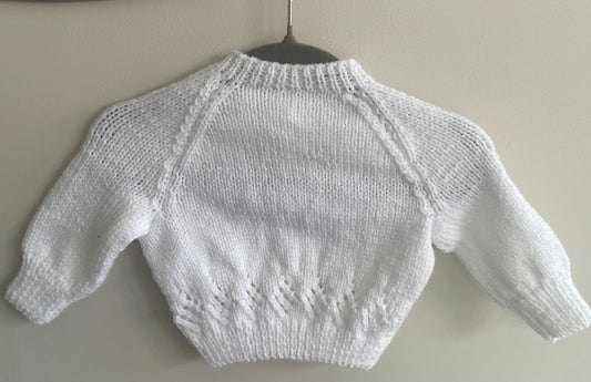 3-6months white cardigan