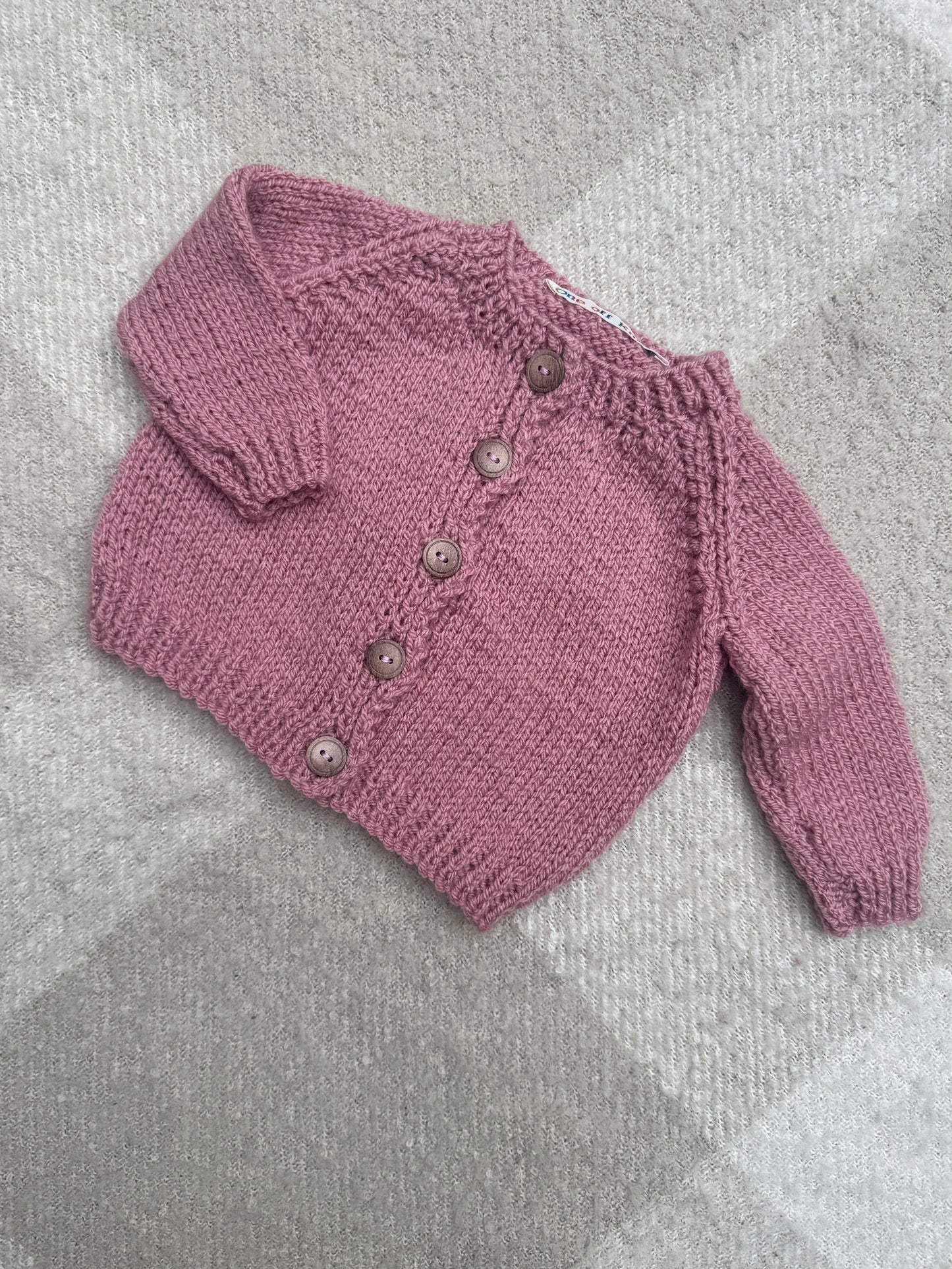 0-3m pale rose cardigan