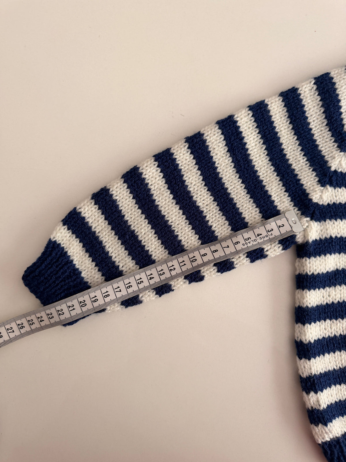 2-3 years navy and cream stripe jumper