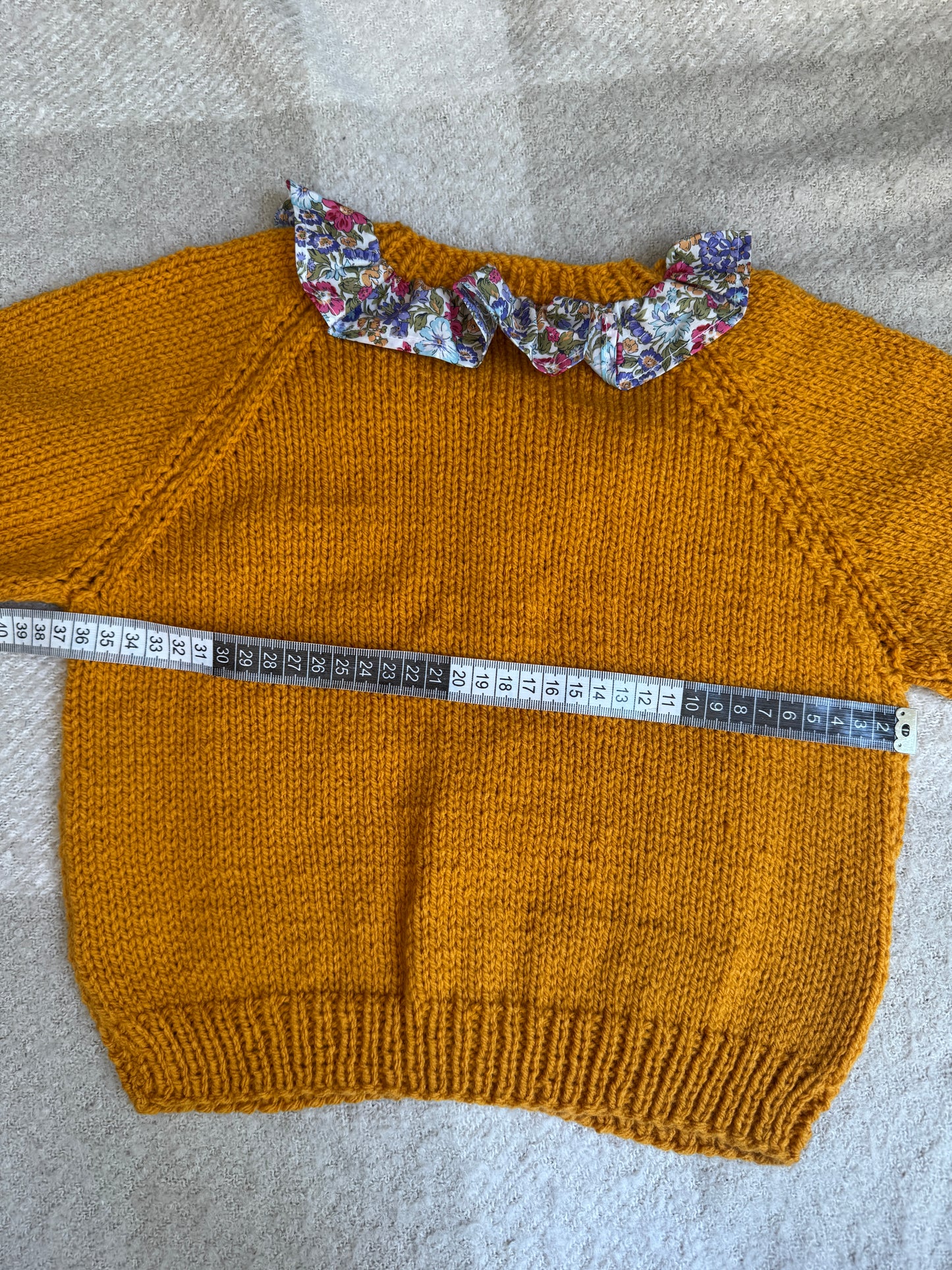 2-3 gold cardigan with liberty collar