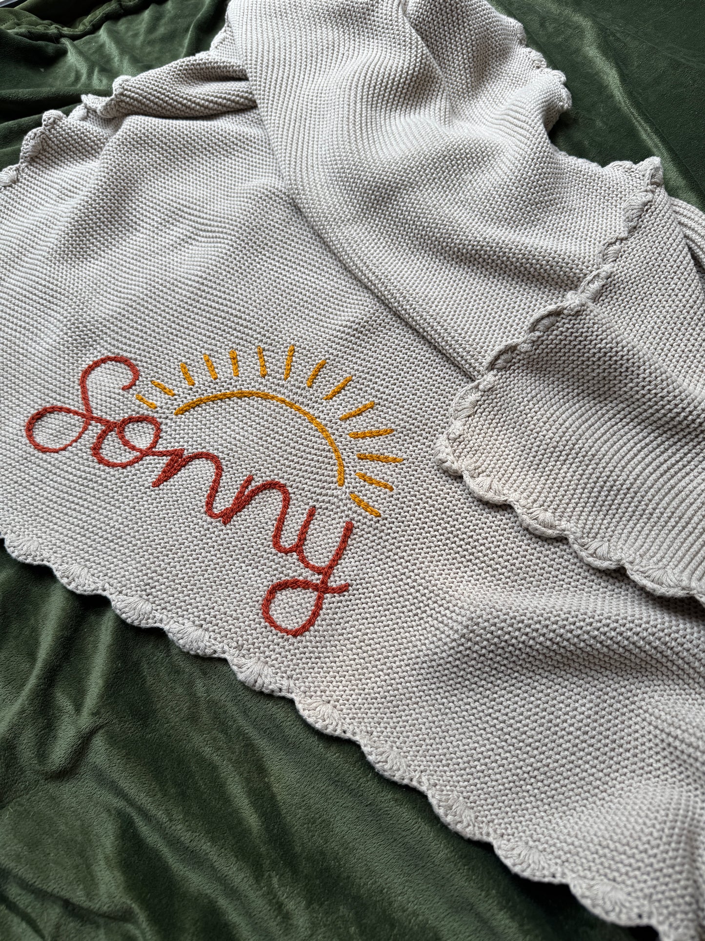 Personalised baby blanket