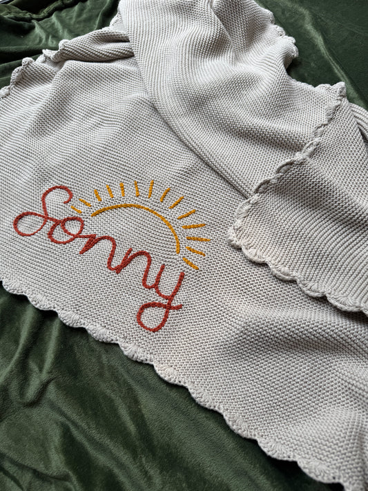 Personalised baby blanket