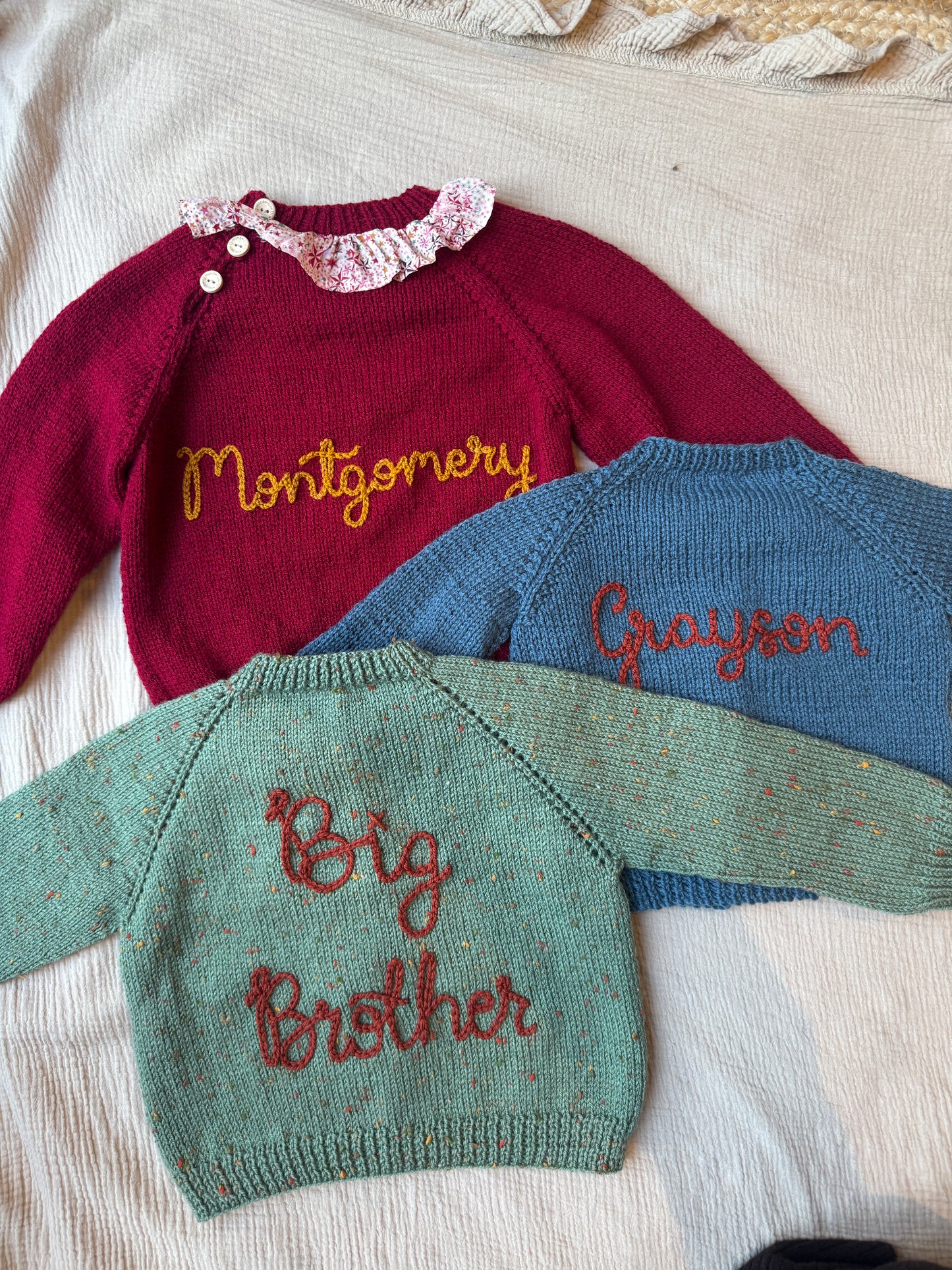 Knitted to order personalised cardigan/jumper