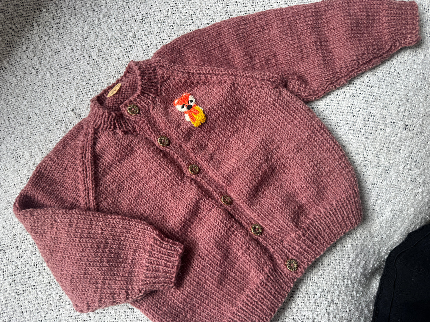 18-24m chestnut cardigan with fox