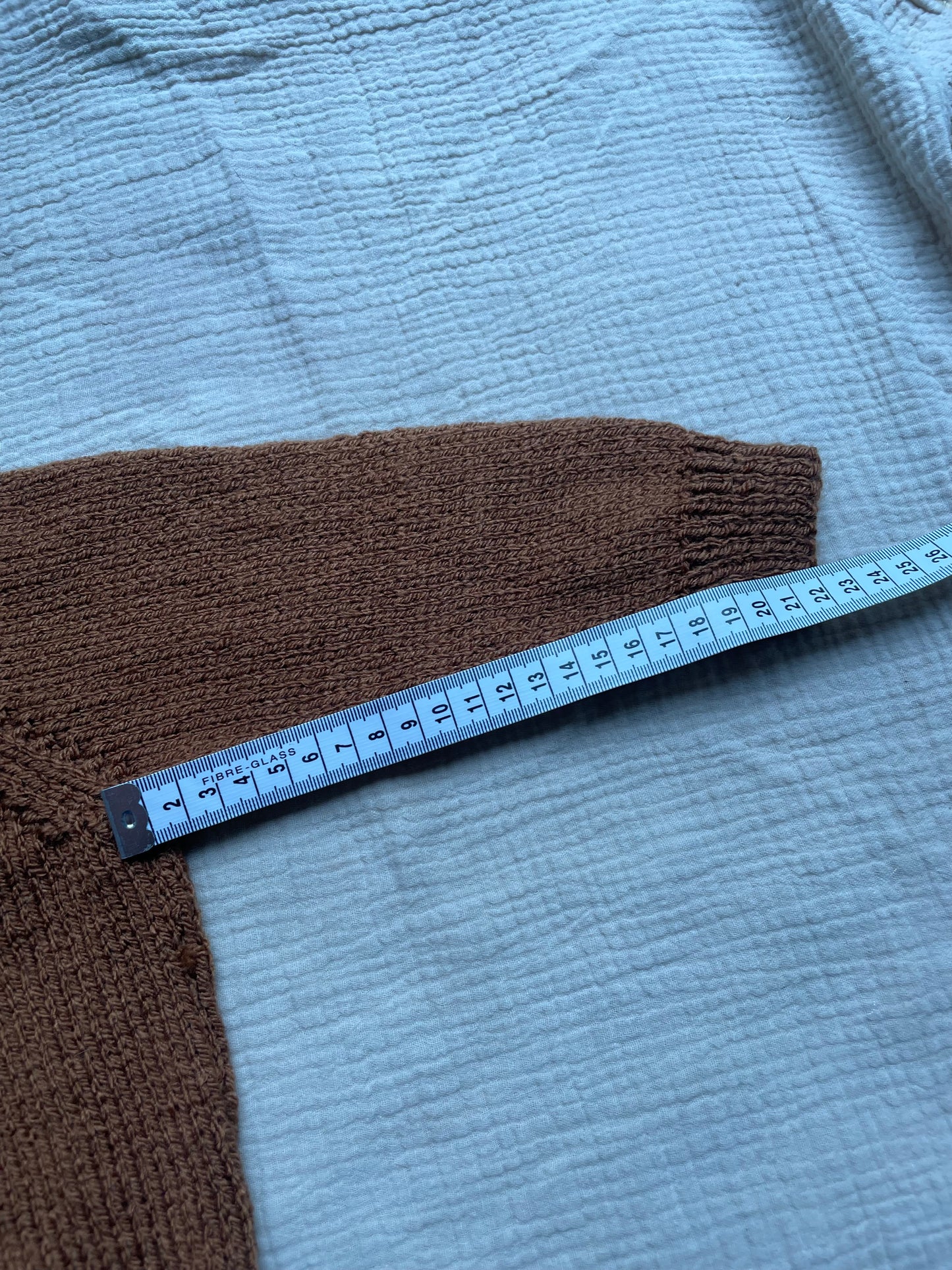 6-12m gingerbread cardigan