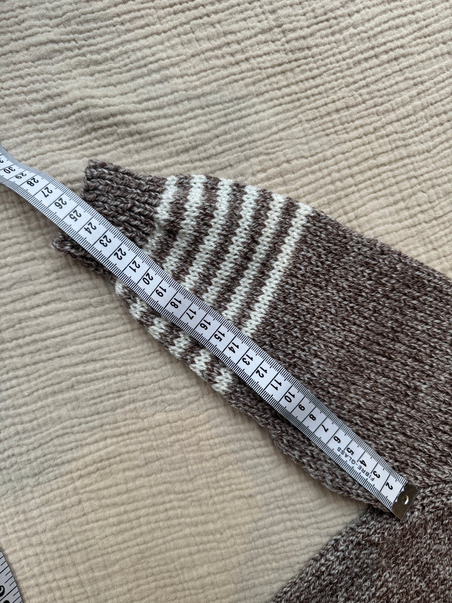 2-4 years brown & cream jumper