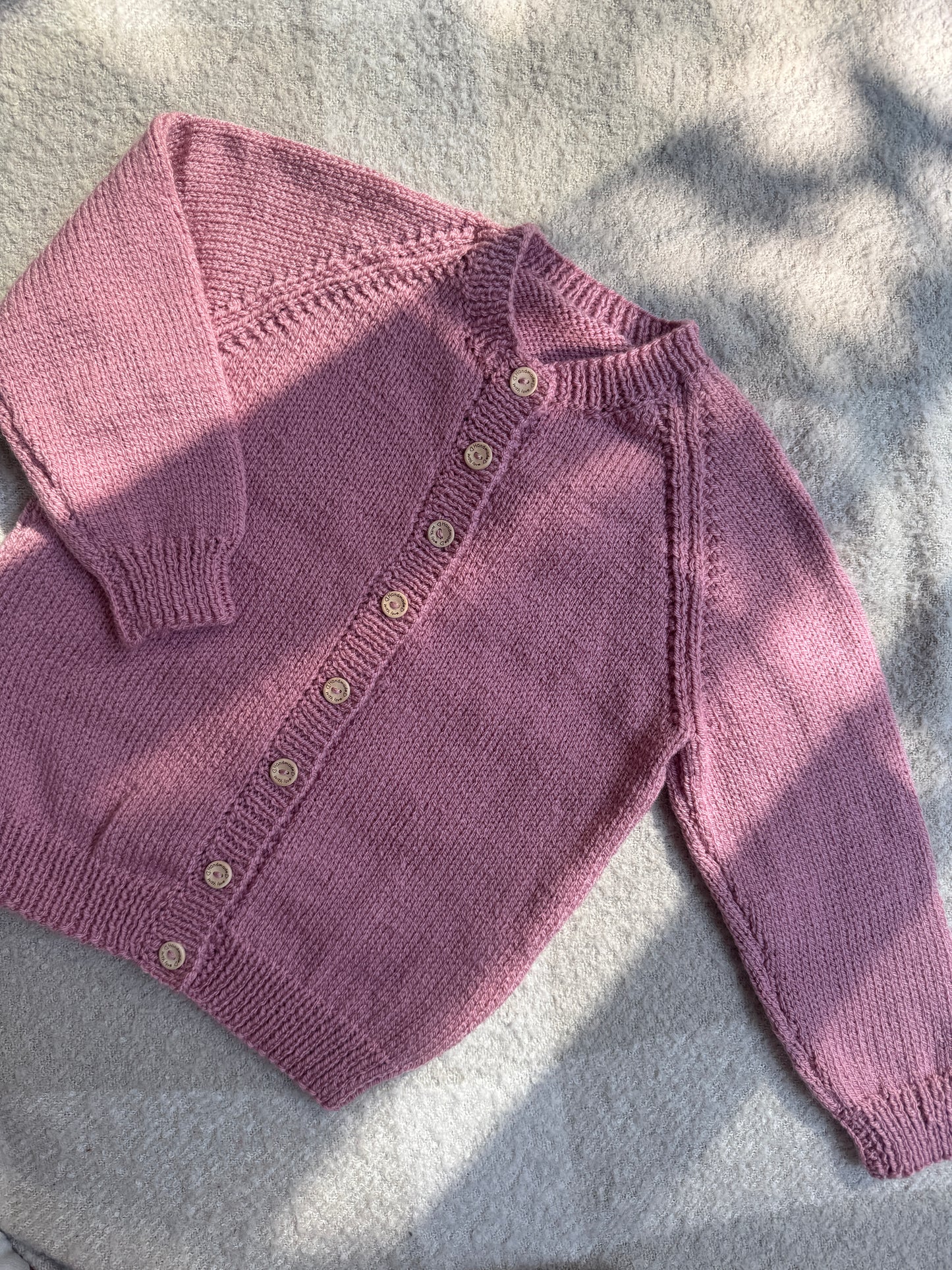 3-5 years pale rose cardigan