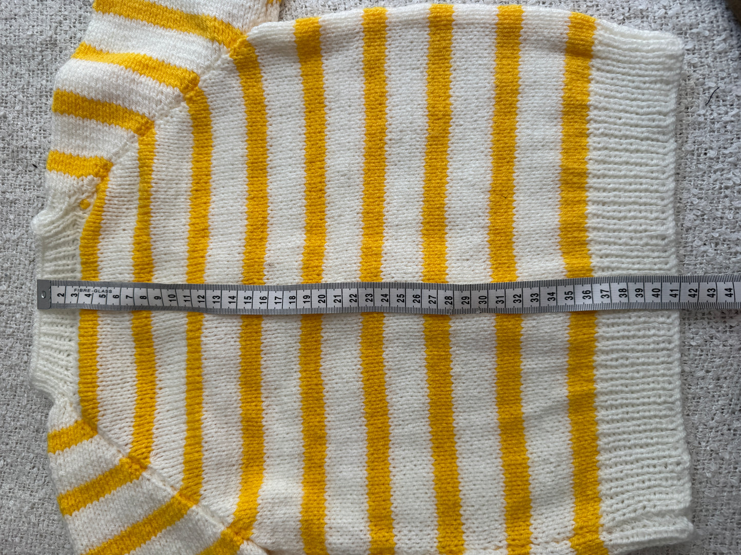 2-4 years cream/yellow stripe cardigan