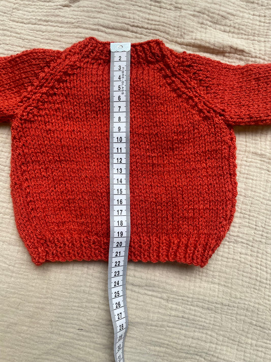 small 0-3m burnt orange cardigan
